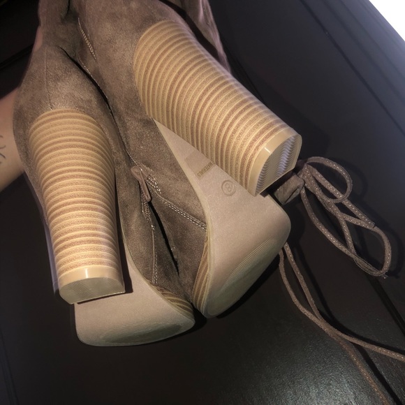 Suede Knee High Boots - Picture 3 of 6